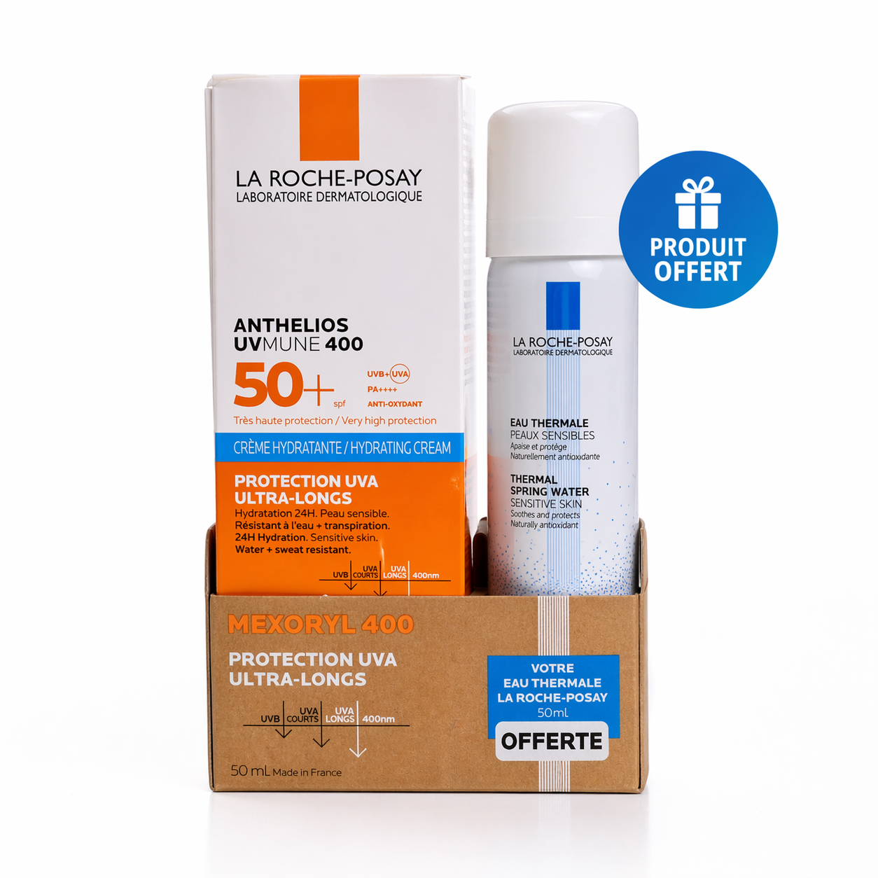 Anthelios UVMune 400 SPF50+ + Eau Thermale Offerte 50ml | Protection Solaire La Roche-Posay